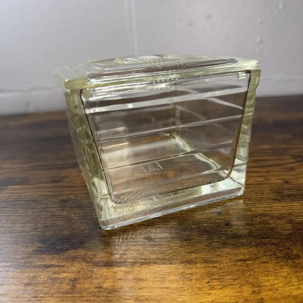 Vintage Glasbake Rectangle Dish With Lid Bakeware Ovenware Very Light Yellow